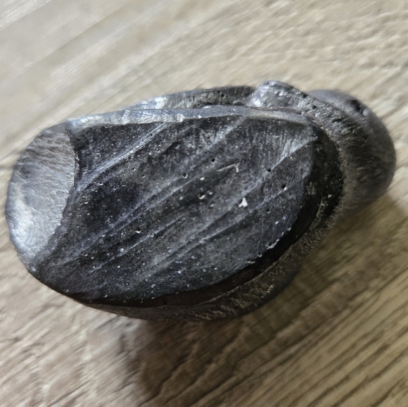 Carved Stone Duckling Figure Gray Natural Elegant Home Decor Duck Neutral Decor - Picture 2 of 6